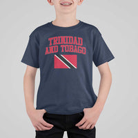 Trinidad And Tobago Athletic Throwback Design T Shirt For Kid Vintage Trinidadian Flag