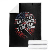 American Grown WIth Trinidad Roots Throw Blanket Proud Trinidadian and Tobagonian Americans