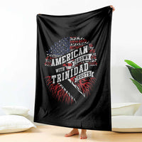 American Grown WIth Trinidad Roots Throw Blanket Proud Trinidadian and Tobagonian Americans