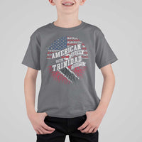 American Grown WIth Trinidad Roots T Shirt For Kid Proud Trinidadian and Tobagonian Americans