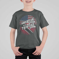 American Grown WIth Trinidad Roots T Shirt For Kid Proud Trinidadian and Tobagonian Americans