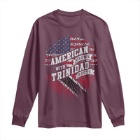 American Grown WIth Trinidad Roots Long Sleeve Shirt Proud Trinidadian and Tobagonian Americans