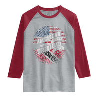 American Grown WIth Trinidad Roots Raglan Shirt Proud Trinidadian and Tobagonian Americans