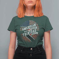 American Grown WIth Trinidad Roots T Shirt For Women Proud Trinidadian and Tobagonian Americans