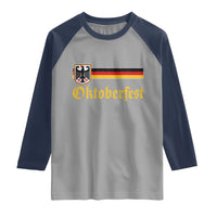 Oktoberfest German Bundesadler Coat of Arms Raglan Shirt Bavarian Drinking Festival