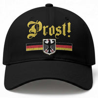 Prost Oktoberfest Beer Drinking Baseball Cap German Flag Bundesadler Coat of Arms