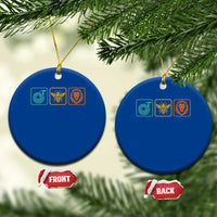 Hose Bee Lion Icons Funny Meme Retro Ceramic Ornament