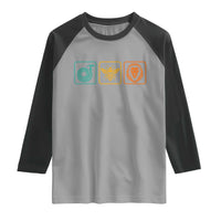 Hose Bee Lion Icons Funny Meme Retro Raglan Shirt
