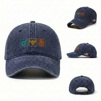 Hose Bee Lion Icons Funny Meme Retro Washed Cotton Baseball Cap