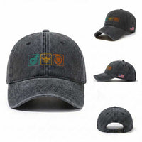Hose Bee Lion Icons Funny Meme Retro Washed Cotton Baseball Cap