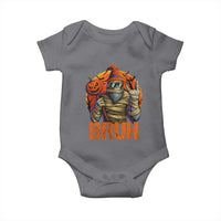 Funny Halloween Bigfoot Baby Onesie Bruh Spooky Mummy Sasquatch Jack O Lantern - Wonder Print Shop