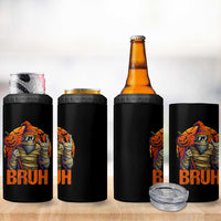 Funny Halloween Bigfoot 4 in 1 Can Cooler Tumbler Bruh Spooky Mummy Sasquatch Jack O Lantern - Wonder Print Shop