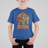Funny Halloween Bigfoot T Shirt For Kid Bruh Spooky Mummy Sasquatch Jack O Lantern - Wonder Print Shop
