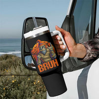 Funny Halloween Bigfoot Tumbler With Handle Bruh Spooky Mummy Sasquatch Jack O Lantern - Wonder Print Shop