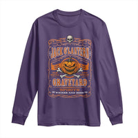 Halloween Jack O Lantern Long Sleeve Shirt Scary Skull Pumpkin Face - Wonder Print Shop