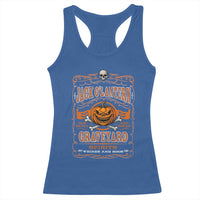 Halloween Jack O Lantern Racerback Tank Top Scary Skull Pumpkin Face - Wonder Print Shop