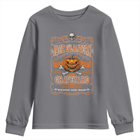 Halloween Jack O Lantern Youth Sweatshirt Scary Skull Pumpkin Face - Wonder Print Shop