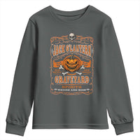 Halloween Jack O Lantern Youth Sweatshirt Scary Skull Pumpkin Face - Wonder Print Shop