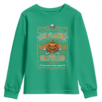 Halloween Jack O Lantern Youth Sweatshirt Scary Skull Pumpkin Face - Wonder Print Shop