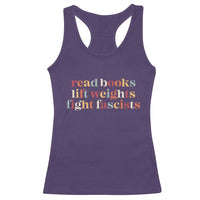 Read Books Lift Weights Fight Fascists Racerback Tank Top - Wonder Print Shop