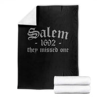 Salem 1692 They Missed One Throw Blanket Halloween Feminist Witch Trials Gothic - Wonder Print Shop