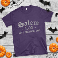 Salem 1692 They Missed One T Shirt Halloween Feminist Witch Trials Gothic - Wonder Print Shop