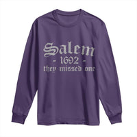Salem 1692 They Missed One Long Sleeve Shirt Halloween Feminist Witch Trials Gothic - Wonder Print Shop