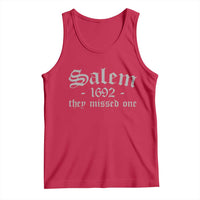 Salem 1692 They Missed One Tank Top Halloween Feminist Witch Trials Gothic - Wonder Print Shop