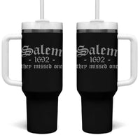 Salem 1692 They Missed One Tumbler With Handle Halloween Feminist Witch Trials Gothic - Wonder Print Shop