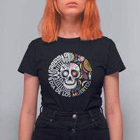 Day Of The Dead T Shirt For Women Dia De Los Muertos Sugar Skull Mexican - Wonder Print Shop