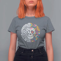 Day Of The Dead T Shirt For Women Dia De Los Muertos Sugar Skull Mexican - Wonder Print Shop