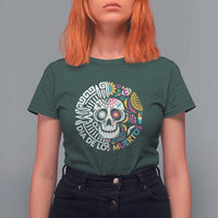 Day Of The Dead T Shirt For Women Dia De Los Muertos Sugar Skull Mexican - Wonder Print Shop
