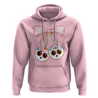 Day Of The Dead Hoodie Sugar Skull Pink Bow Coquette Aesthetic