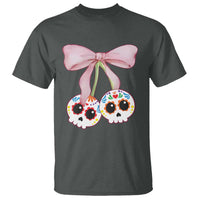 Day Of The Dead T Shirt Sugar Skull Pink Bow Coquette Aesthetic - Wonder Print Shop