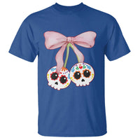 Day Of The Dead T Shirt Sugar Skull Pink Bow Coquette Aesthetic - Wonder Print Shop