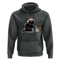 Funny Harris Supporter Hoodie Christmas Black Cat With Bauble