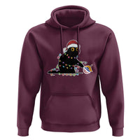 Funny Harris Supporter Hoodie Christmas Black Cat With Bauble