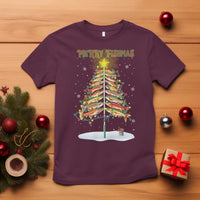 Funny Christmas Fishing T Shirt Merry Fishmas Fish Xmas Tree Star - Wonder Print Shop