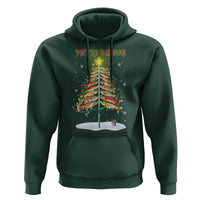 Funny Christmas Fishing Hoodie Merry Fishmas Fish Xmas Tree Star