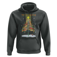 Funny Christmas Fishing Hoodie Merry Fishmas Fish Xmas Tree Star