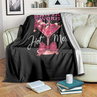 Funny Christmas Santas Favorite Hot Mess Throw Blanket Xmas Drinking Party - Wonder Print Shop