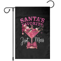 Funny Christmas Santas Favorite Hot Mess Garden Flag Xmas Drinking Party - Wonder Print Shop