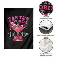 Funny Christmas Santas Favorite Hot Mess Garden Flag Xmas Drinking Party - Wonder Print Shop
