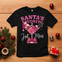 Funny Christmas Santas Favorite Hot Mess T Shirt Xmas Drinking Party - Wonder Print Shop