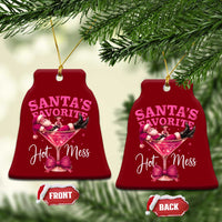 Funny Christmas Santas Favorite Hot Mess Ceramic Ornament Xmas Drinking Party - Wonder Print Shop