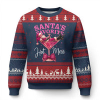 Funny Xmas Santas Favorite Hot Mess Ugly Christmas Sweater Xmas Drinking Party - Wonder Print Shop