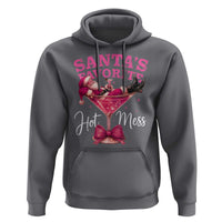 Funny Christmas Santas Favorite Hot Mess Hoodie Xmas Drinking Party - Wonder Print Shop
