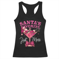 Funny Christmas Santas Favorite Hot Mess Racerback Tank Top Xmas Drinking Party - Wonder Print Shop