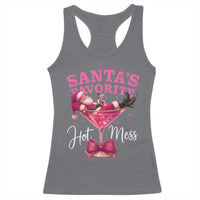 Funny Christmas Santas Favorite Hot Mess Racerback Tank Top Xmas Drinking Party - Wonder Print Shop