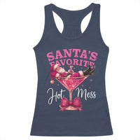 Funny Christmas Santas Favorite Hot Mess Racerback Tank Top Xmas Drinking Party - Wonder Print Shop